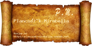Plancsák Mirabella névjegykártya